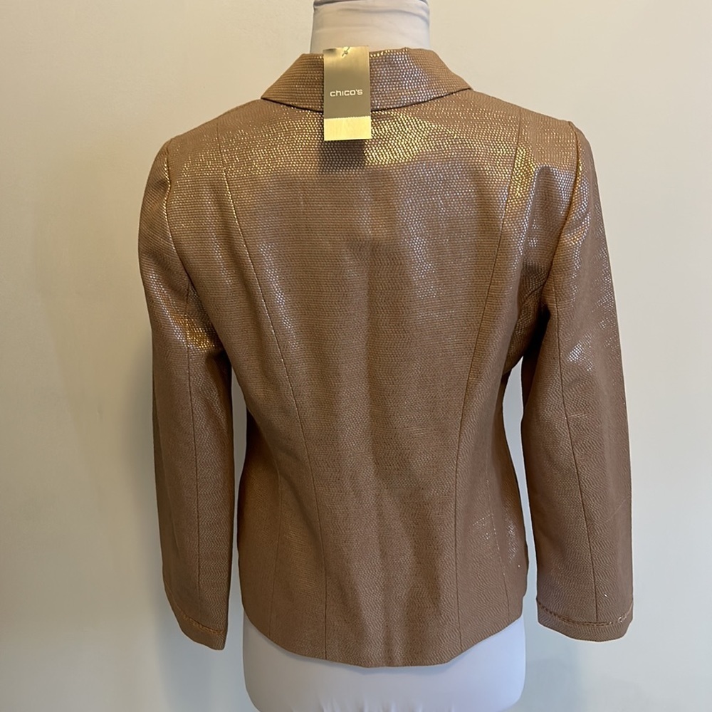 Chicos’s Glimmering Blush Blazer - Picture 4 of 13